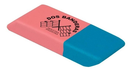 GOMA PARA BORRAR dos banderas lapiz/tinta 214